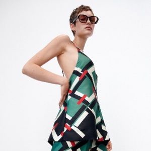 ZARA GEOMETRIC PRINT TOP